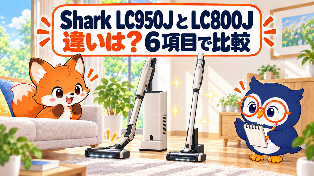 Shark ActiClean LC950JとLC800Jの違いを比較